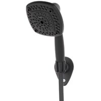 Oxygenics Hand Shower Head, 8 Spray Settings, Black, Matte