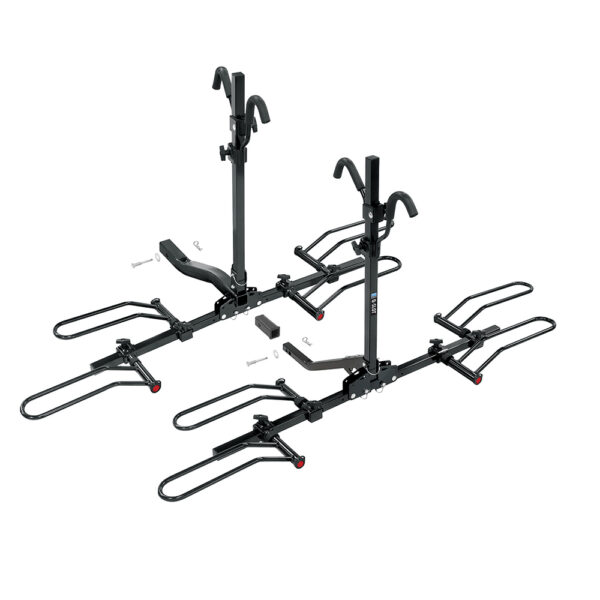 Reese Pro Series Hitch Mount Bike Rack, 2 inch Receiver, Holds 4 Bikes, Foldable, Black