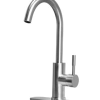 Dura Faucet Slim RV Kitchen Faucet, High Arc Spout, Brushed Nickel
