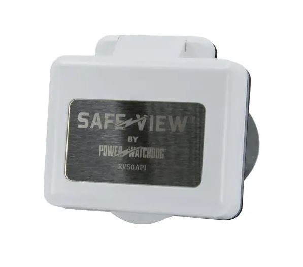 Hughes Safe View Power Inlet, 50A, White