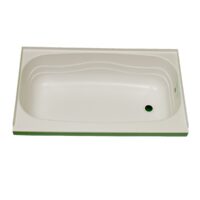 Specialty Recreation 24" x 40" Bathtub, Parchment, Right Hand Drain