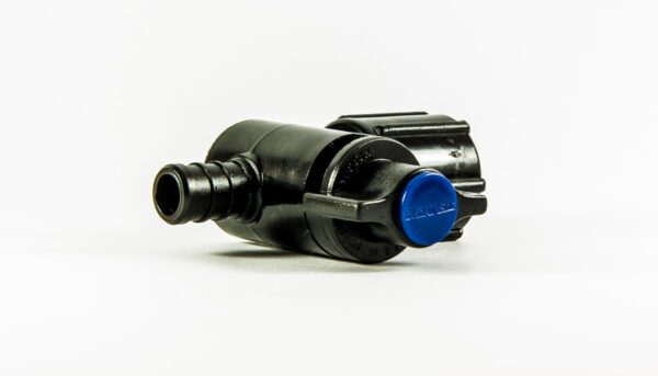 Elkhart Supply Water Shutoff Valve, Straight Angle, 1/2 Inch, Black