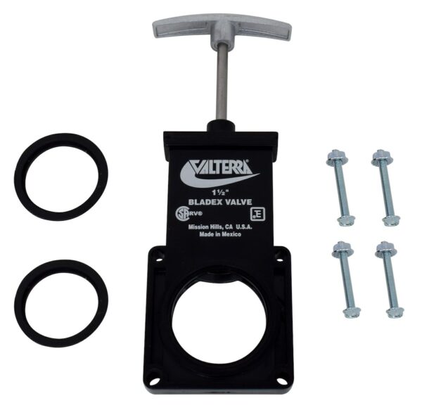 Valterra 1-1/2 Inch Gray Water Sewer Valve with Aluminum Handle