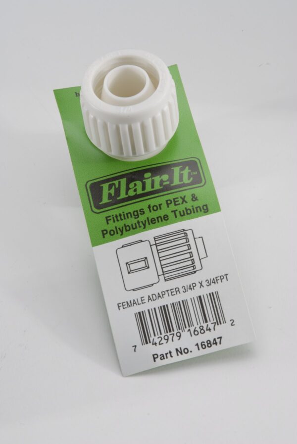 Elkhart Supply 3/4 Inch Compression to Female Thread Adapter, White