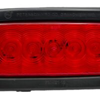 RV Designer Oval LED Stop/Tail/Turn Light, Red, 6.5 x 2.25 Inch