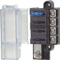 Blue Sea ATO/ATC Surface-Mount Fuse Block, 4 Circuit, Compact