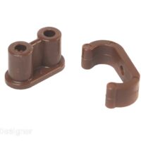 RV Designer 1-1/16 Inch Double Barrel Catch, Brown, Set of 6