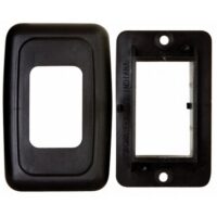 Valterra Single Opening Switch Plate Cover with Nylon Bezel, Black