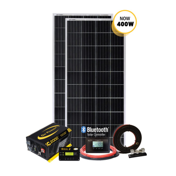 Go Power Solar Elite 400 Watt System with 2000 Watt Inverter