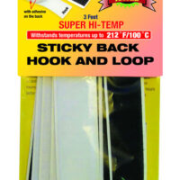 AP Products Hook and Loop Tape, Black and White, 6" x 1", Pack of 6