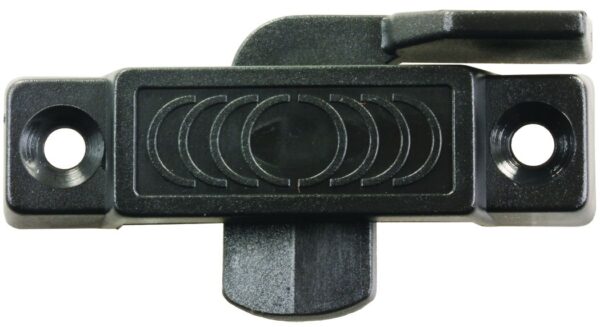 JR Products Window Latch, Single Hung Sash, Black, Plastic