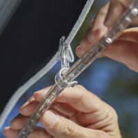 RV Designer Multi-Purpose Awning Clip, 3/8 to 1/2 inch, Clear, Set of 10