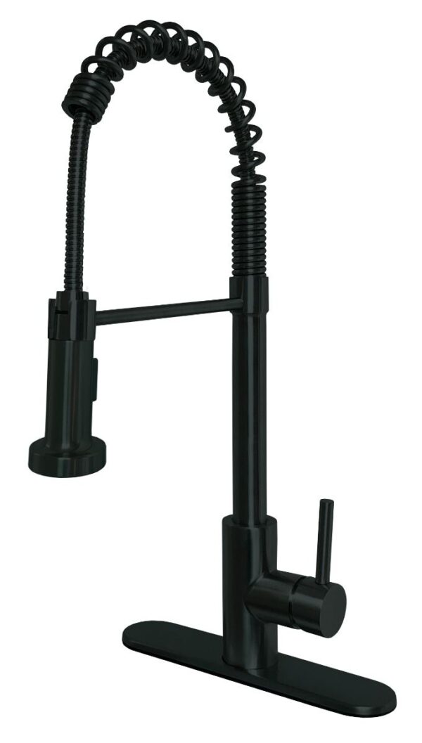 Empire Faucets Kitchen Faucet, Pull Out Spout, Matte Black