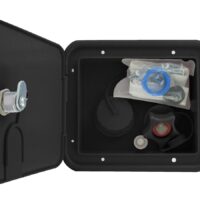 Valterra Fresh Water Inlet, Gravity-City Water, Recessed, Black