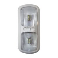 Arcon LED Ceiling Double Light, 11" x 4-3/4", Bright White, Clear Lens