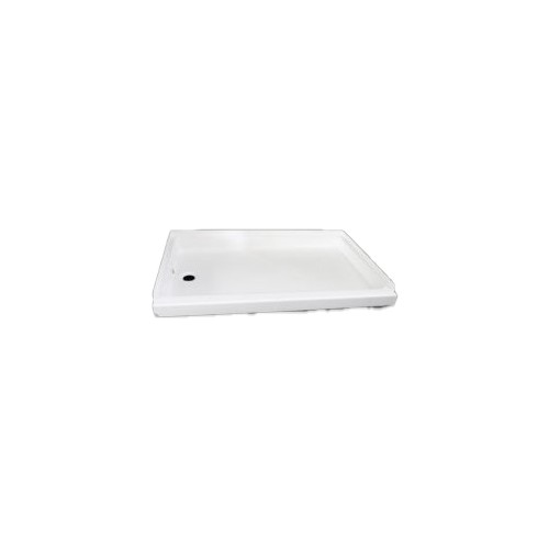 Specialty Recreation Rectangular Shower Pan, 24 x 40 Inches, White, ABS Plastic