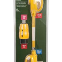 Marinco 50 Amp to 15 Amp Twist-Lock RV Power Cord Adapter, Yellow