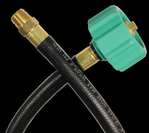 JR Propane Supply Hose 15 inch, 1/4 inch MPT, ACME Connection