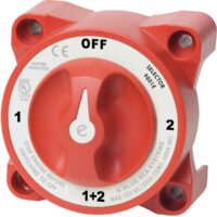 Blue Sea Battery Selector Switch, 4-Position, 32V, 350A Continuous, Red