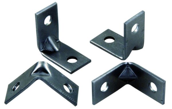 JR Products 90-Degree Angle Bracket, Silver, 4-Pack