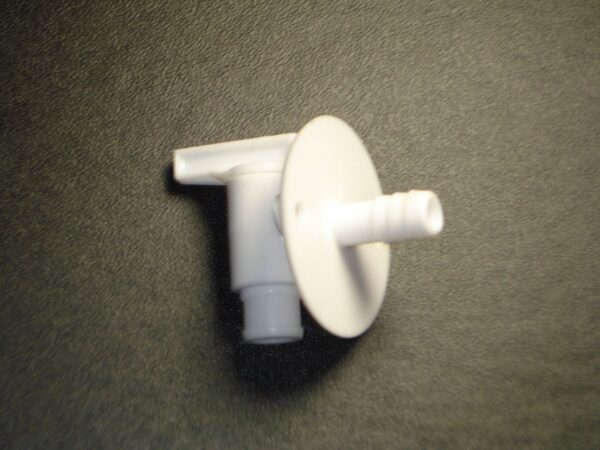 Petersen Molding Fresh Water Tank Drain Valve, 3/8 Inch Barb