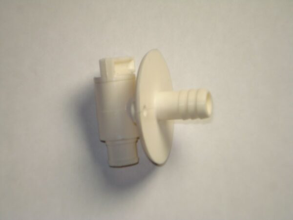 Petersen Molding Fresh Water Tank Drain Valve with Hose Barb, 1/2 Inch