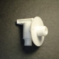 Petersen Molding Fresh Water Tank Drain Valve, 3/8 in Male NPT, Evacuation Flange