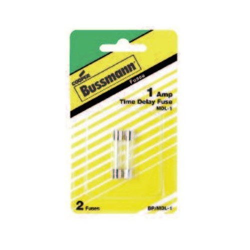 Bussmann 15 Amp Glass Tube Fuse, Time-Delay, Pack of 2