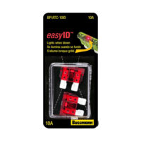 Bussmann Easy ID Blade Fuse, Red, ATC 10 Amp, Pack of 2