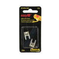 Bussmann Easy ID Blade Fuse, Clear, ATM 25 Amp, Pack of 2