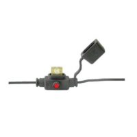 Bussmann 8 Inch ATM In-Line Fuse Holder, Black, 16 AWG