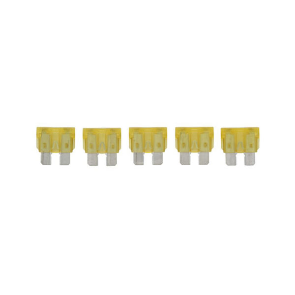 Bussmann 20 Ampere ATC Blade Fuse, Yellow, Pack of 5