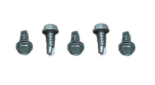 AP Products #8 Self-Drilling Screw, Hex Washer Head, 1/2 Inch, Pack of 100