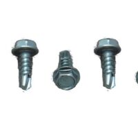 AP Products #8 Self-Drilling Screw, Hex Washer Head, 1/2 Inch, Pack of 50