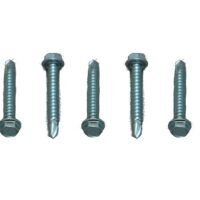 AP Products #8 Self-Drilling Screw, Hex Washer Head, 1-1/4 Inch, Pack of 50